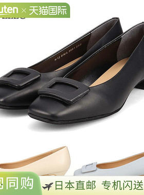 2E宽 Modello 女式浅口鞋办公室工作休闲优雅低跟鞋日常穿着灰色