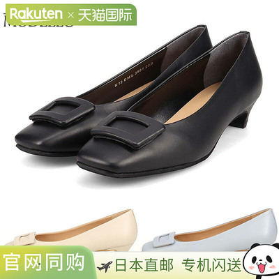 2E宽 Modello 女式浅口鞋办公室工作休闲优雅低跟鞋日常穿着灰色