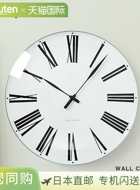 日本直邮Arne Jacobsen 罗马挂钟 480 毫米时钟挂钟 48 厘米石英