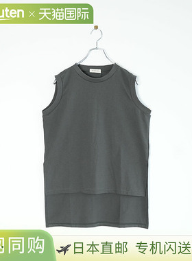 日本直邮SOLAMONAT 女士天竺面料开衩无袖上衣 T恤 SMA SARA TKSL