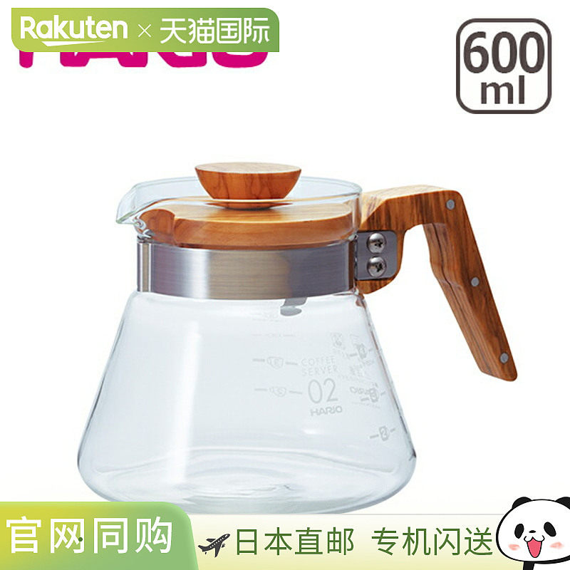 日本直邮HARIO 咖啡壶 600 VCWN-60-OV 橄榄木 600ml