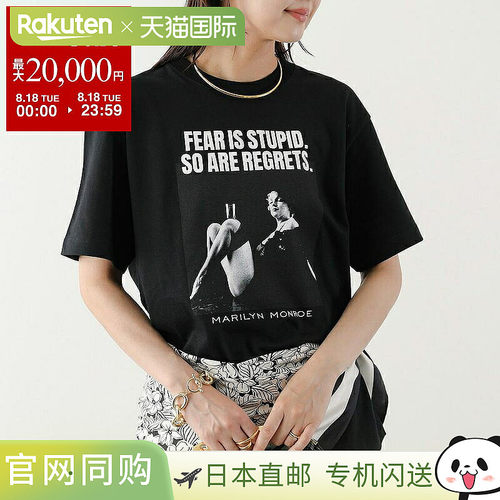 日本直邮GOODROCKSPEED 26MRM106W 女士圆领T恤 Marilyn Monroe照