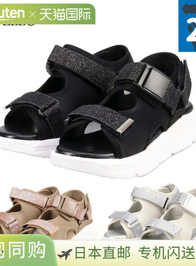 MODELLO 女式闪光带运动凉鞋2E 码时尚轻便舒适银色和金色Modello