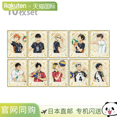 Haikyuu Holo 铝箔透明卡系列，1 盒 10 张卡片，4901772423225