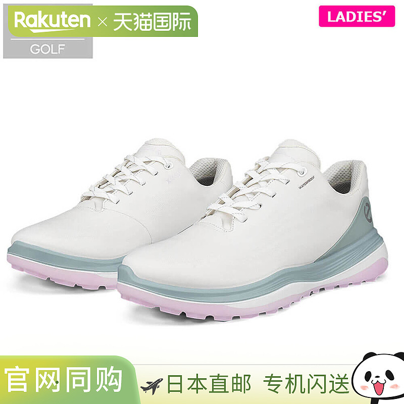 日本直邮ecco 女士 LT1 系带无钉高尔夫球鞋132753 54418白色/冰