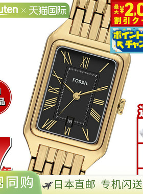 Fossil 女士 Raquel 三针日期金色不锈钢手表 ES5434