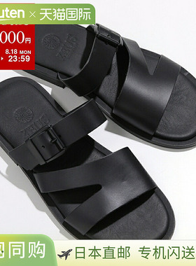 ZEUS 男士 Vachetta Nera 皮革舒适拖鞋（27001）