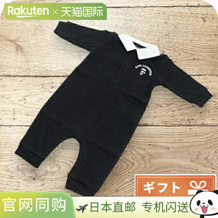 Z94055 日本直邮Karl 高级品牌婴儿连体衣 儿童服装 黑 Lagerfeld