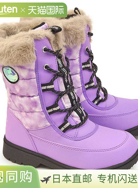 MoonStar ni-mo 防水靴 NM WPJ019 毛皮系带儿童女童短款防寒防滑