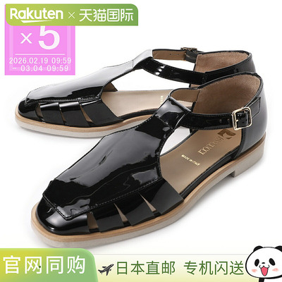 日本直邮PASCUCCI 廓尔喀凉鞋 黑色 女士 Smart 7432 Charol Supe