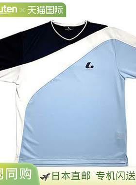 日本直邮LUCENT 衬衫 大学比赛衬衫 无领 浅蓝色 短袖 上衣 吸汗