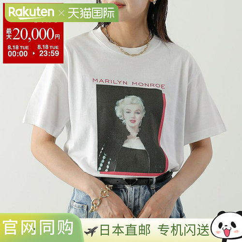 日本直邮GOODROCKSPEED 女士 Marilyn Monroe 照片印花圆领T恤 26