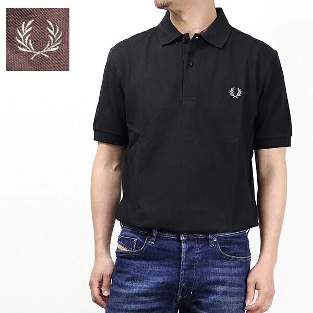 日本直邮Fred Perry 衬衫 M6000 男士短袖凸纹月桂花环徽标刺绣棉