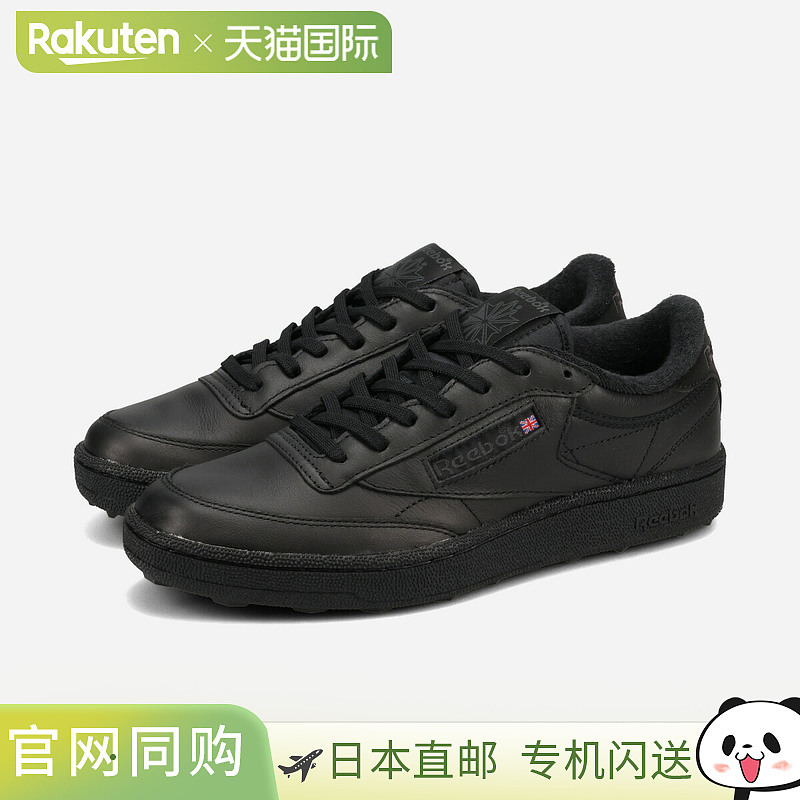 日本直邮Reebok CLUB C GOLF 男士低帮运动鞋（黑色/灰色）(10023