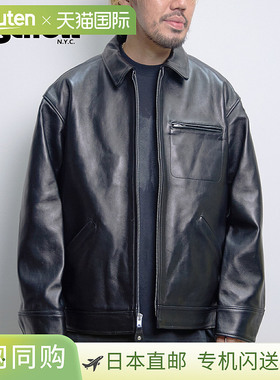 日本直邮Schott 皮革卡车司机夹克 TC 工作夹克羊羔皮皮夹克外套