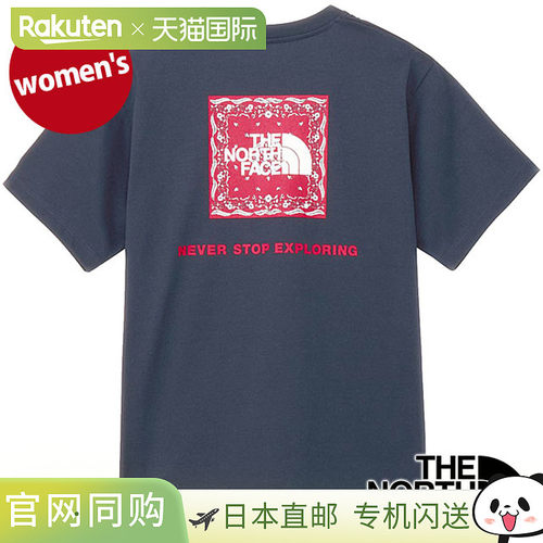 日本直邮THE NORTH FACE 短袖 Bandana 方形徽标T恤 [NTW32446-UN