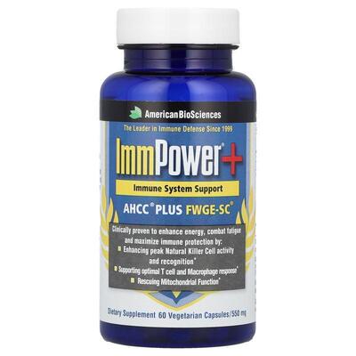 American Biosciences,ImmPower®+, AHCC® Plus FWGE-SC®, 550 mg