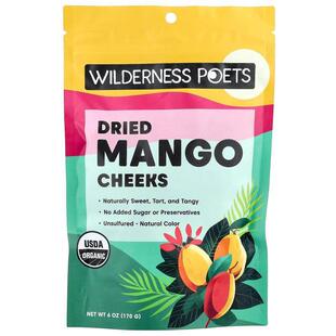 Wilderness Poets LLC,Dried Mango Cheeks, 6 oz (170 g)