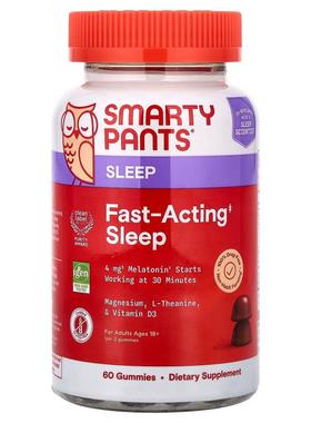 SmartyPants,Fast-Acting Sleep Gummies, For Adults Ages18+
