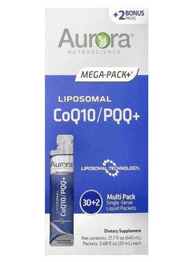 Aurora Nutrascience,脂质体辅酶 Q10/PQQ+，32 包，每包 0.68 液
