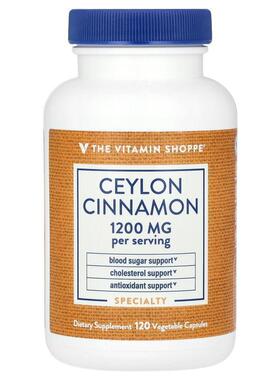 The Vitamin Shoppe,Ceylon Cinnamon, 1,200 mg, 120 Vegetable
