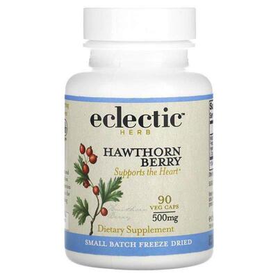 Eclectic Institute,山楂浆果，500 毫克，90 粒素食胶囊