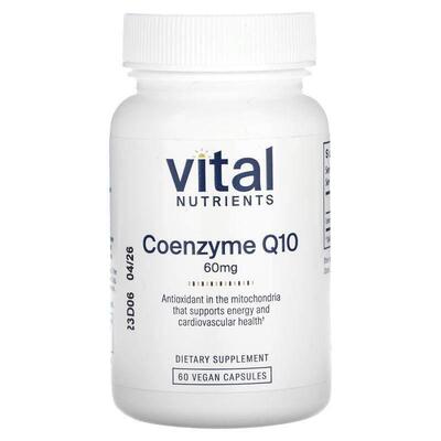Vital Nutrients,Coenzyme Q10, 60 mg, 60 Vegan Capsules