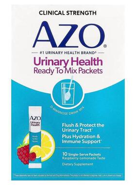 Azo,Urinary Health, Ready To Mix Packets, Raspberry-Lemonade