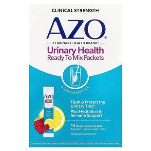 Azo,Urinary Health, Ready To Mix Packets, Raspberry-Lemonade