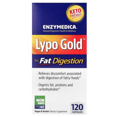 Enzymedica,Lypo Gold, For Fat Digestion, 120 Capsules