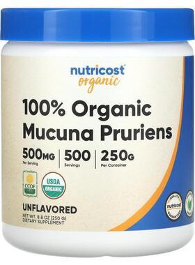 Nutricost,100% Organic Mucuna Pruriens, Unflavored, 8.8 oz (