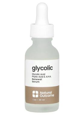 Natural Outcome,Glycolic, Renewal Serum, Fragrance Free