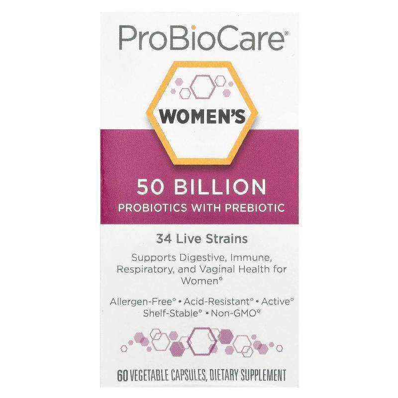 ProBioCare,女性益生菌(含益生元),500 亿,60 粒素食胶囊