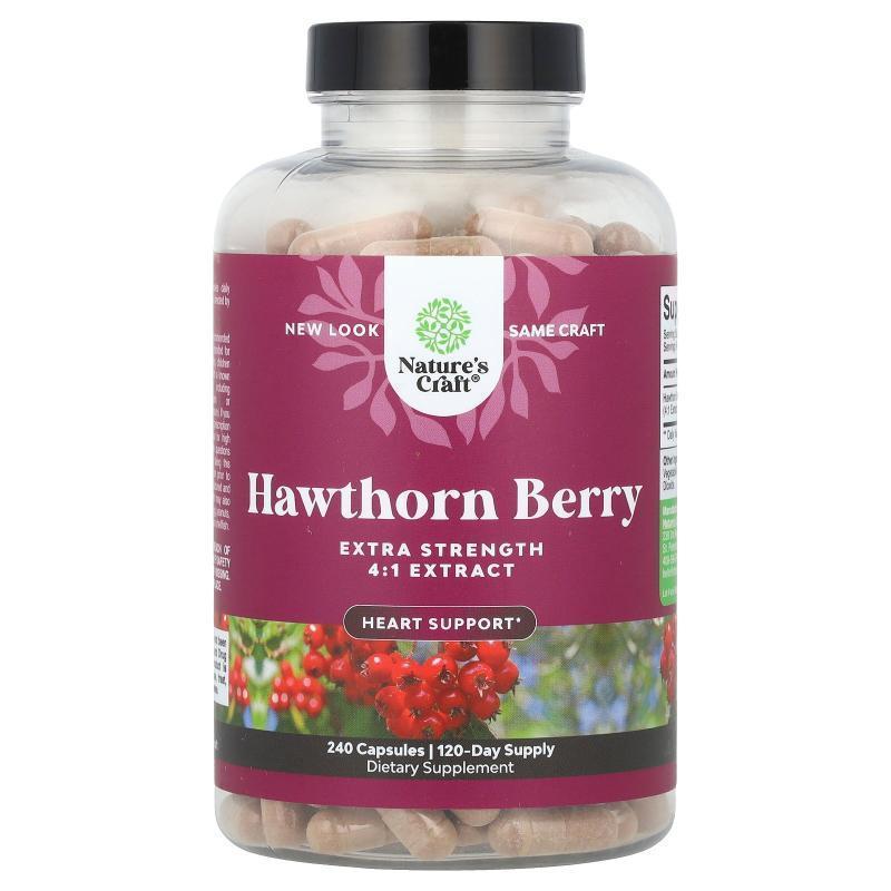 Natures Craft,Hawthorn Berry, Extra Strength, 240 Capsules