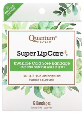 Quantum Health,Super LipCare+, Invisible Cold Sore Badges, 1