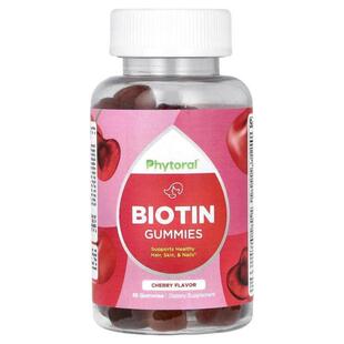 Phytoral,Biotin Gummies, Cherry , 60 Gummies