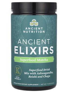 Dr. Axe / Ancient Nutrition,Ancient Elixirs，超级食品抹茶，7