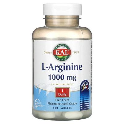 KAL,L-Arginine, 1,000 mg, 120 Tablets