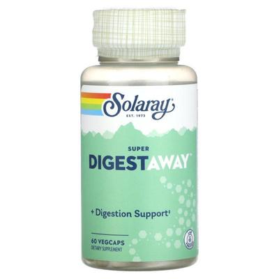 Solaray,Super Digest Away，60 粒素食胶囊