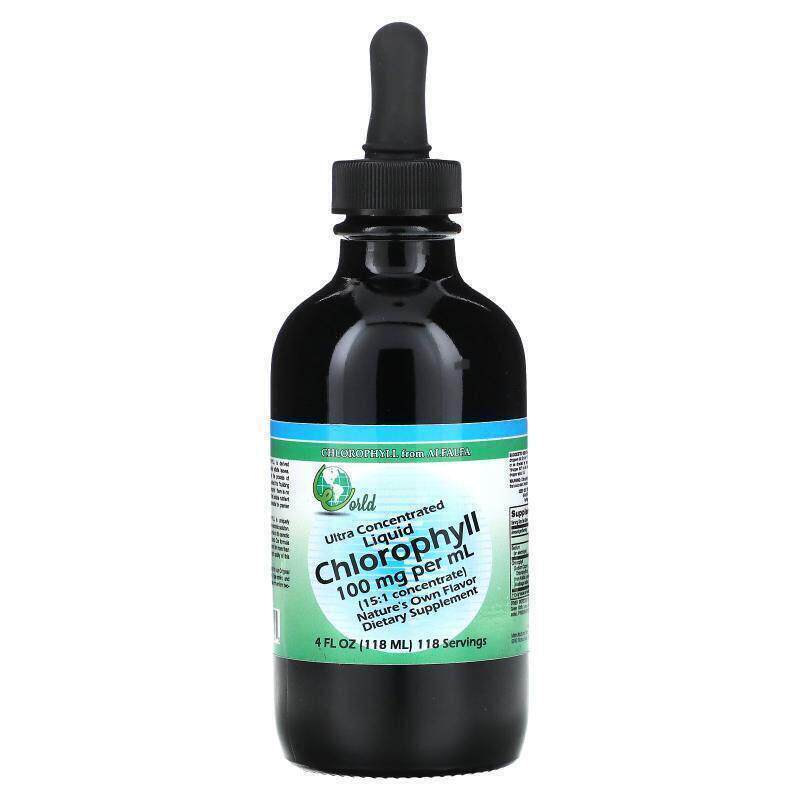 World Organic,Ultra Concentrated Liquid Chlorophyll, 100 mg