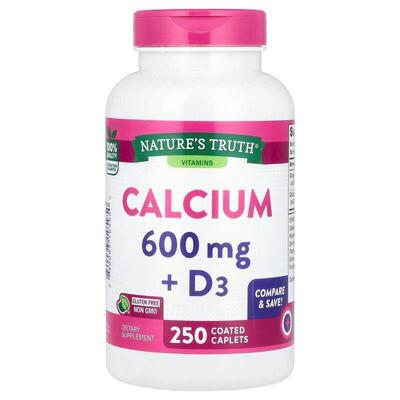 Nature's Truth,Calcium + D3, 250 Coated Caplets