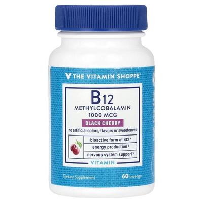 The Vitamin Shoppe,B12, Black Cherry, 1,000 mcg, 60 Lozenges
