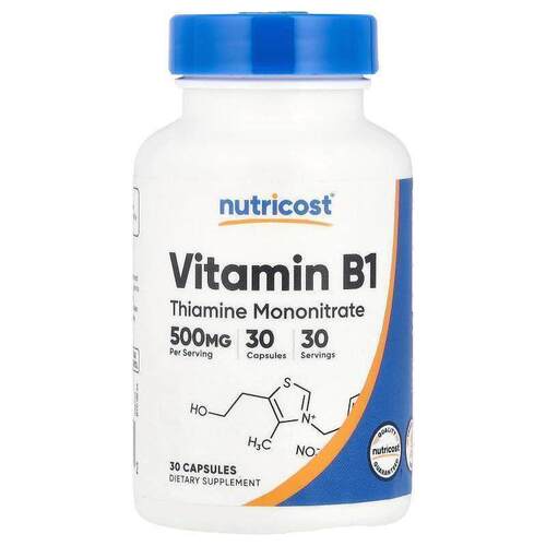 Nutricost,Vitamin B1, 500 mg&nbsp;