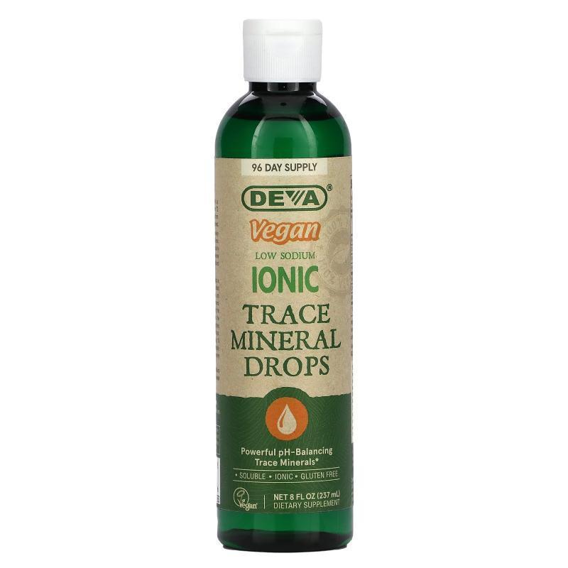 Deva,Vegan Low Sodium Ionic Trace Mineral Drops , 8 fl oz (2