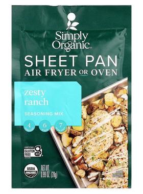 Simply Organic,Sheet Pan Seasoning Mix, Zesty Ranch, 0.99 oz