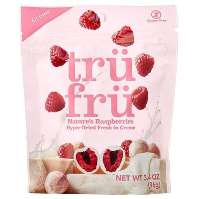Tru Fru,Nature's Raspberries, Hyper-Dried Fresh in Creme, 3.