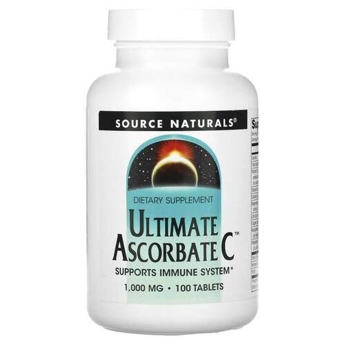 Source Naturals抗坏血酸维生素C片维c增强免疫