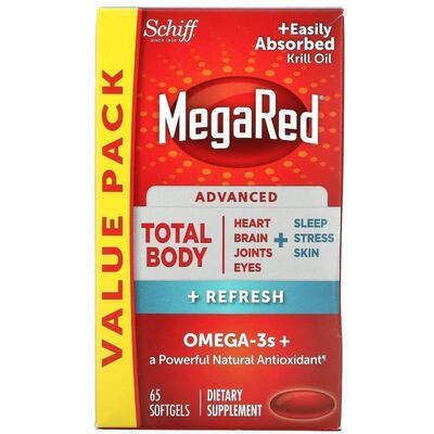 旭福,MegaRed，Advanced Total Body + Refresh，65 粒软凝胶