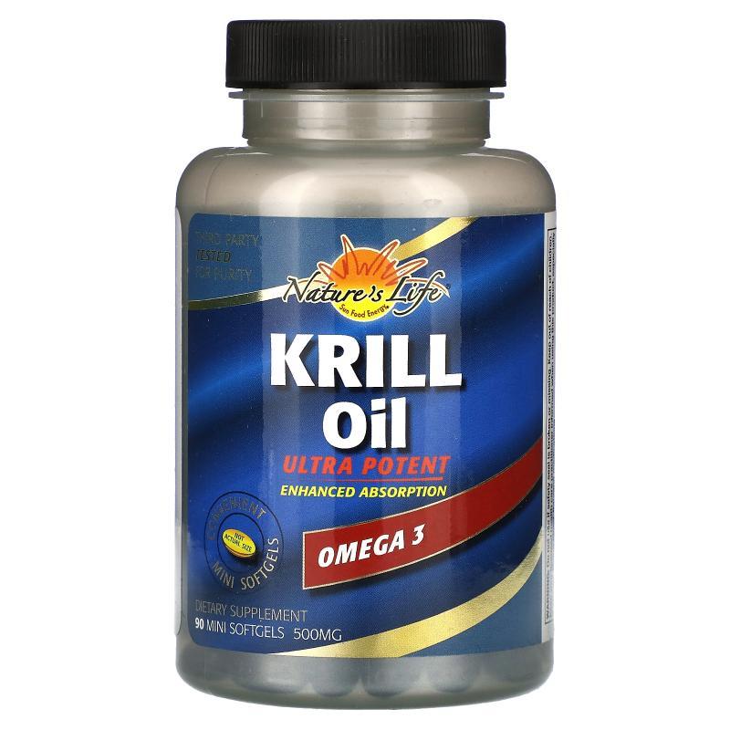 Nature's Life,Krill Oil, 500 mg, 90 Mini Softgels