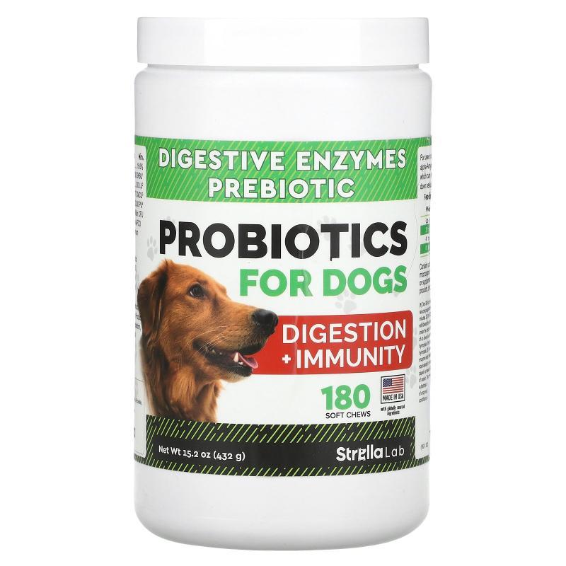 StrellaLab,Probiotics for Dogs, 180 Soft Chews
